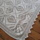 Large white crocheted bedspread