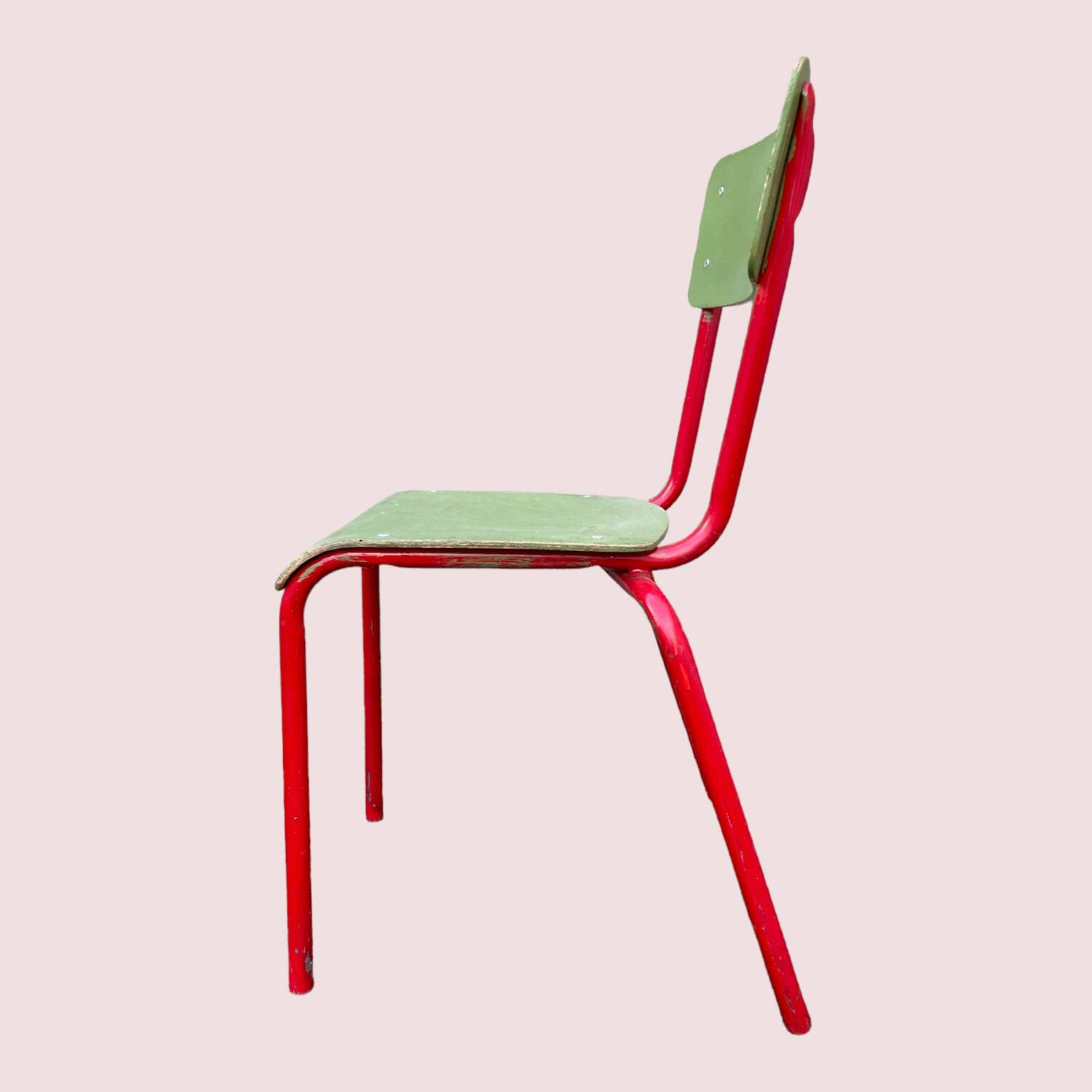 Small school desk and vintage chair