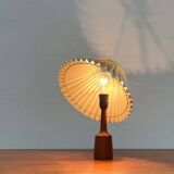 Danish modern teak table lamp from the mid-century, 1960s.