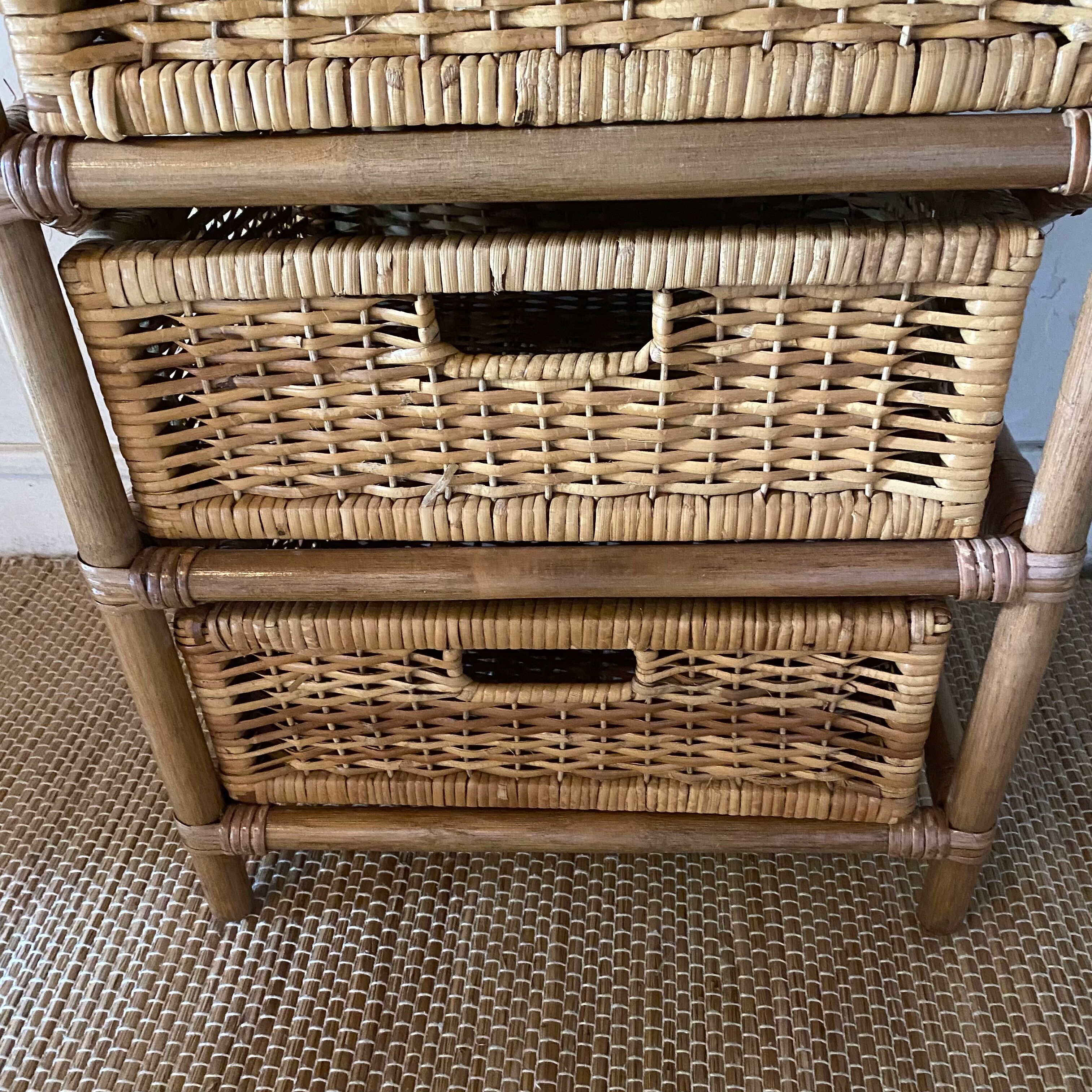 Rattan chest of drawers 3 drawers