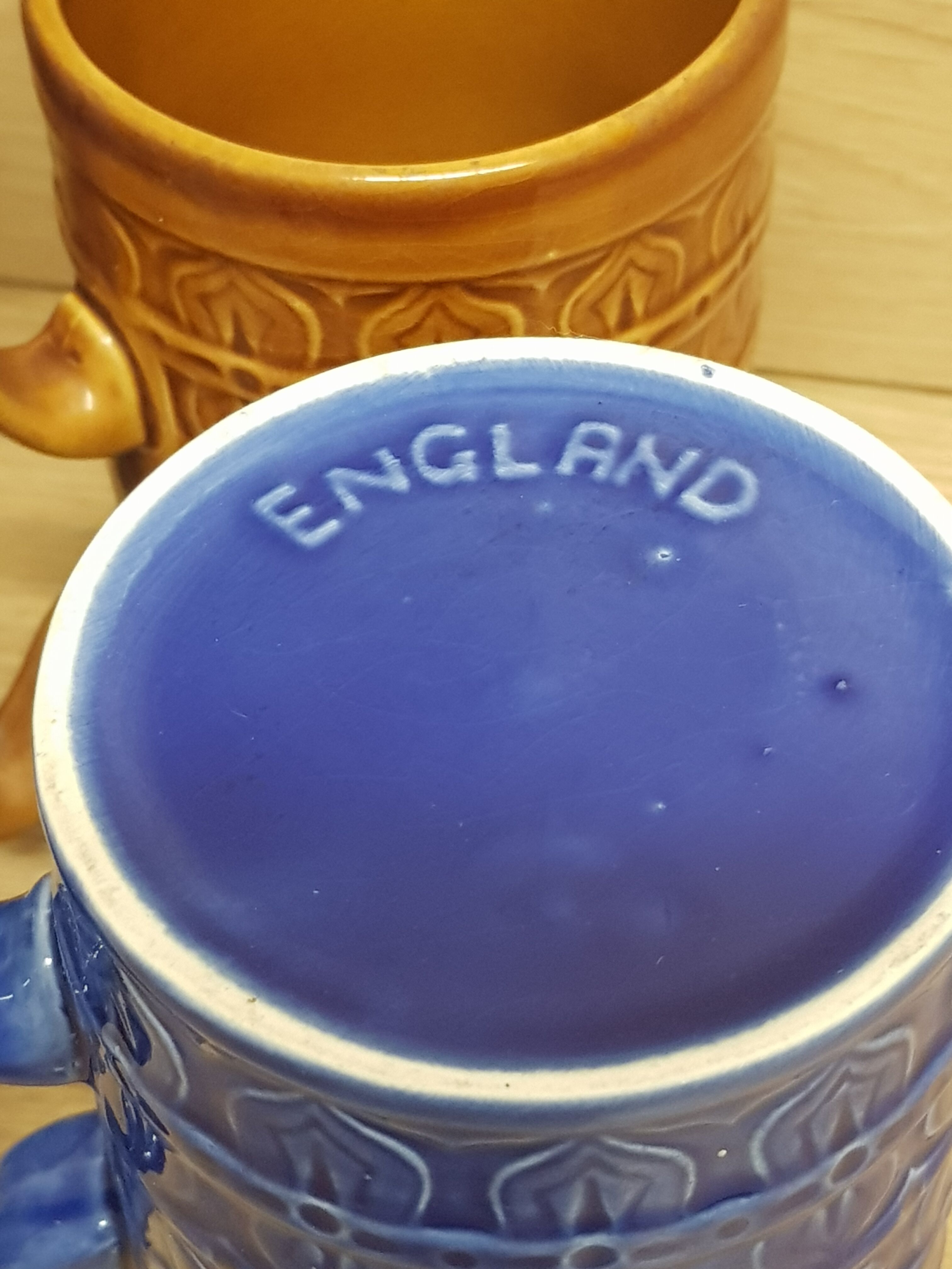 Large 70's English mugs