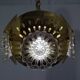 Italian brass and glass ceiling lamp, 1960s