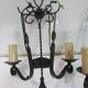 Paire d'appliques murales en fer couleur bronze