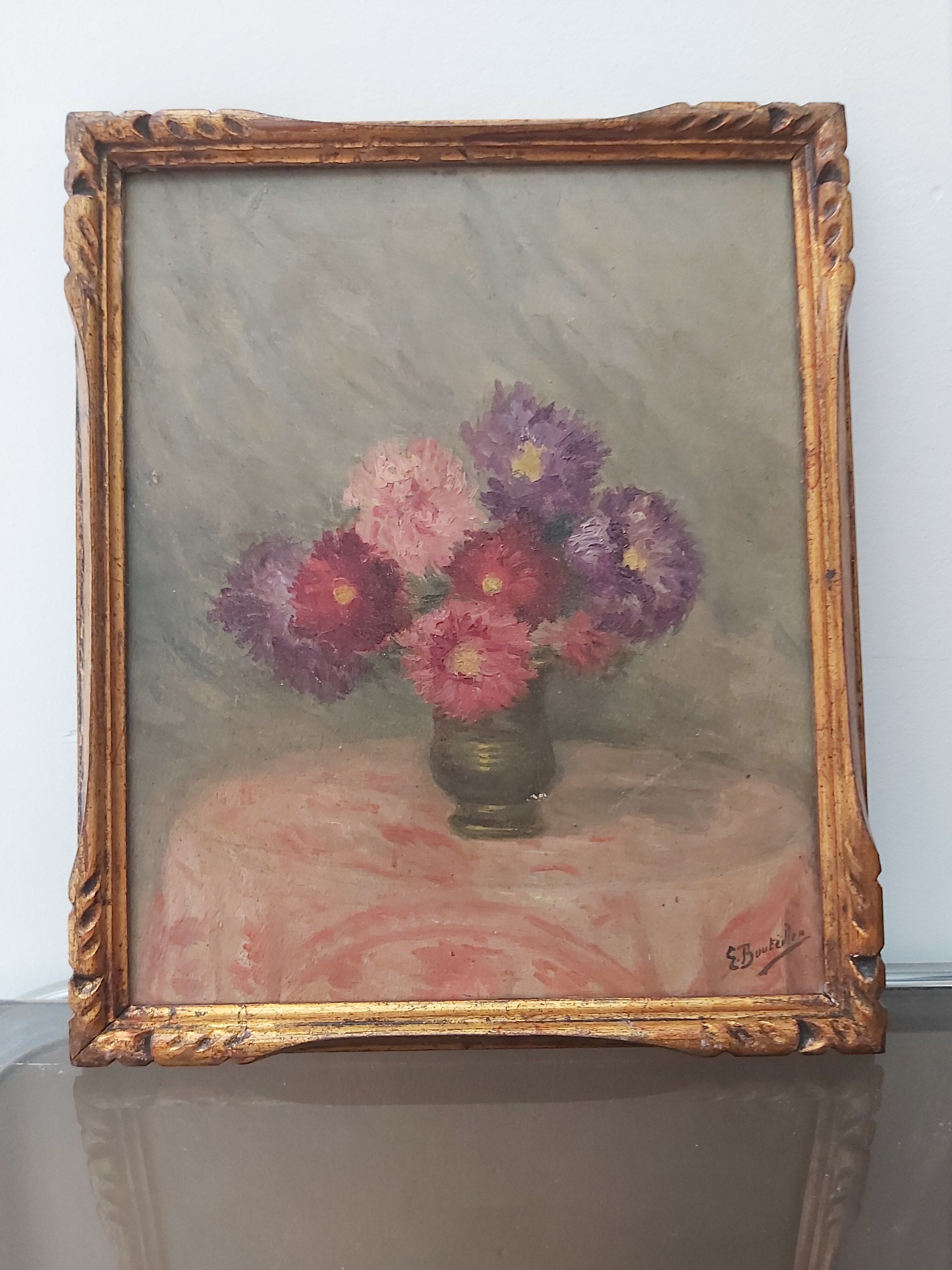 Huile sur bois début de siècle