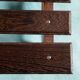 Bohemian footrest in wenge, 1970s Japandi stool