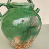 Green stoneware jug