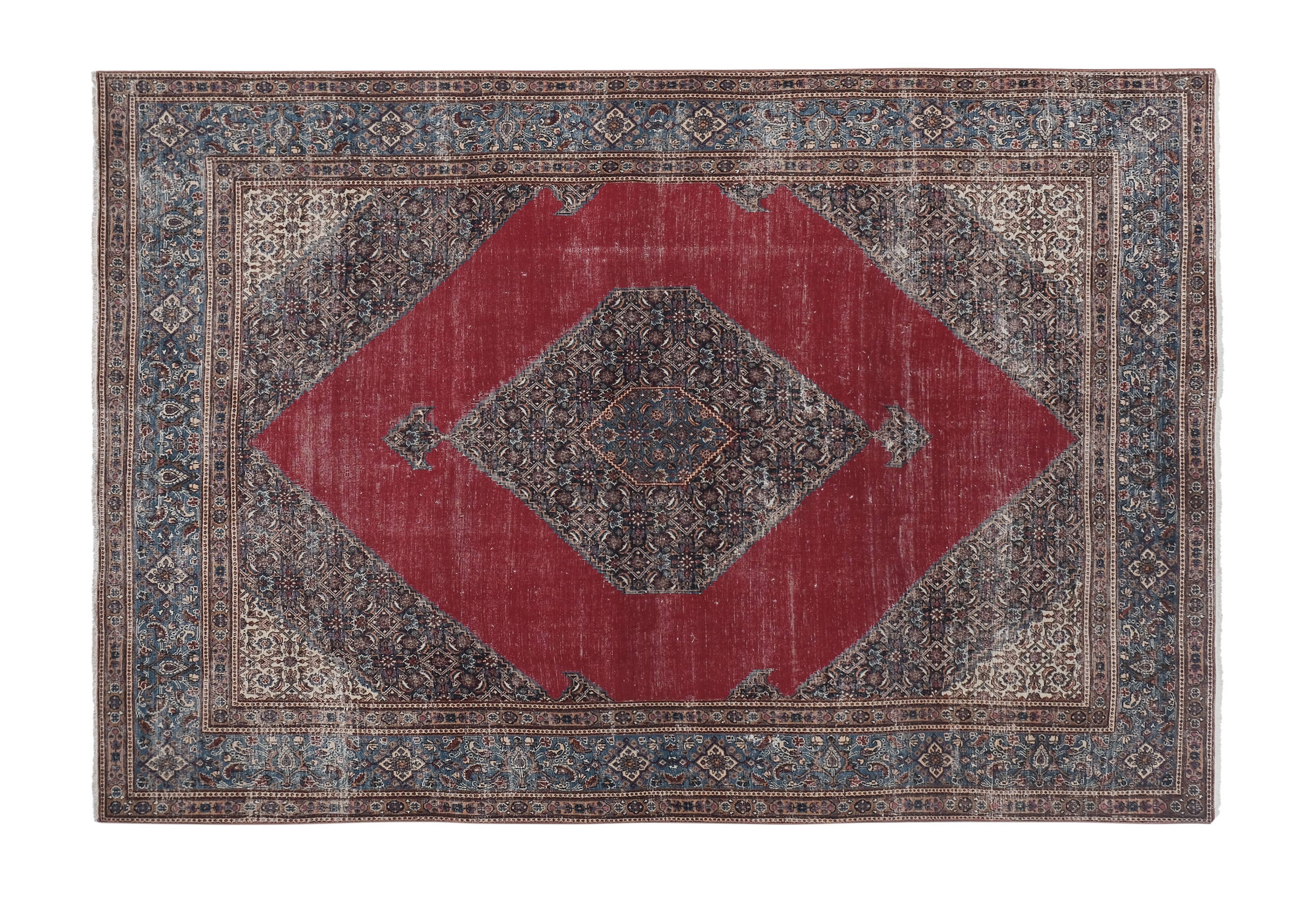 Vintage Turkish rug from Oushak, handwoven 215x323 cm