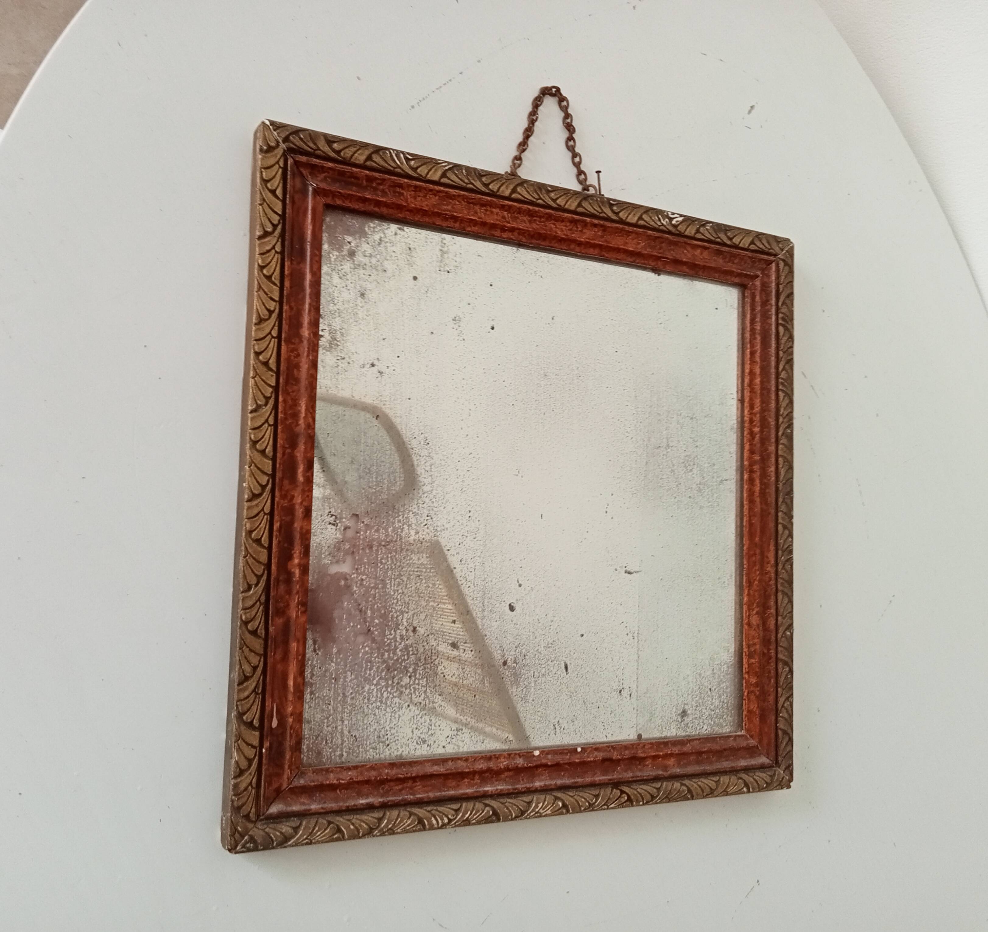 Miroir ancien carré XIXeme