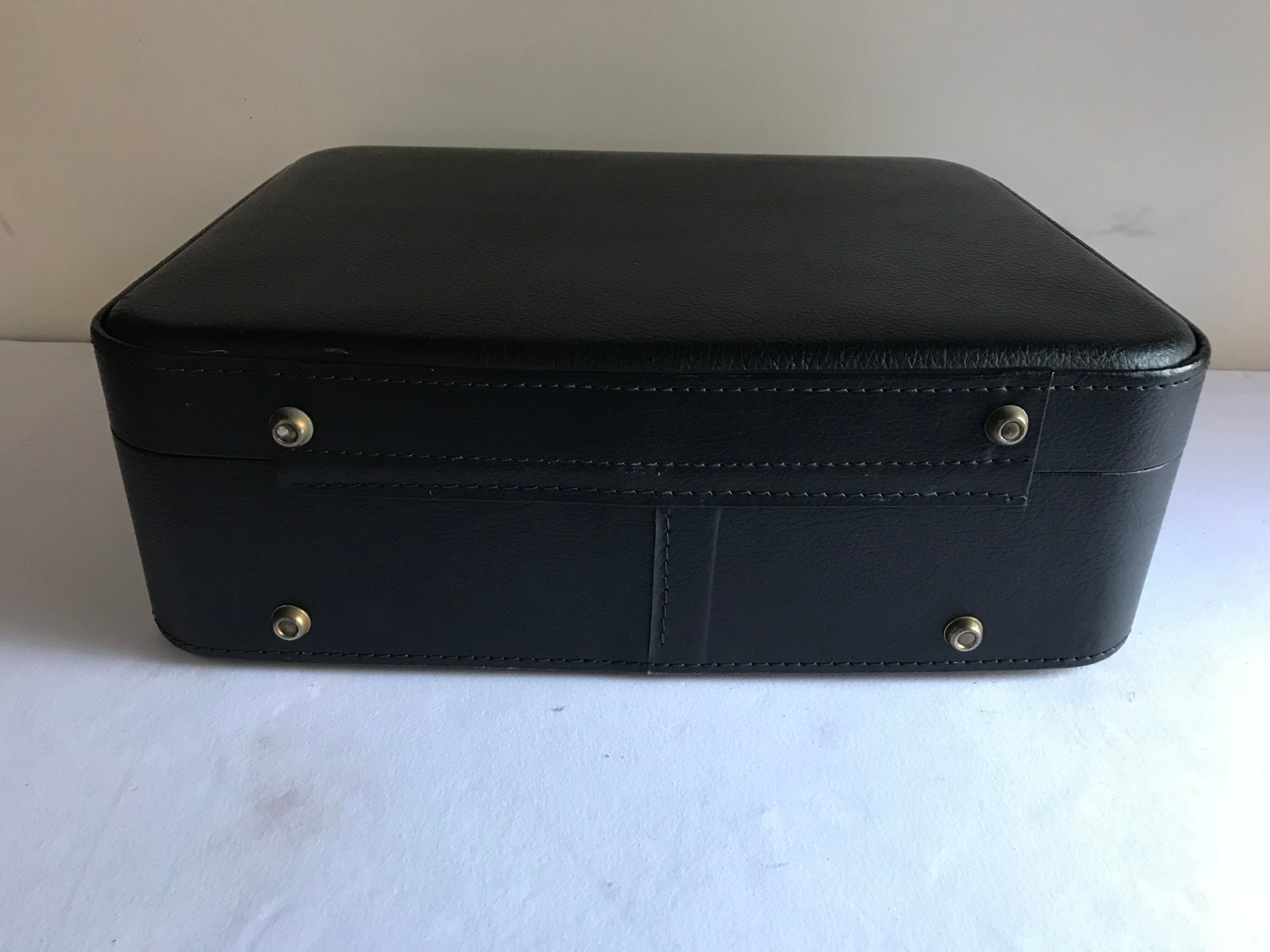 Old suitcase constellation leather black