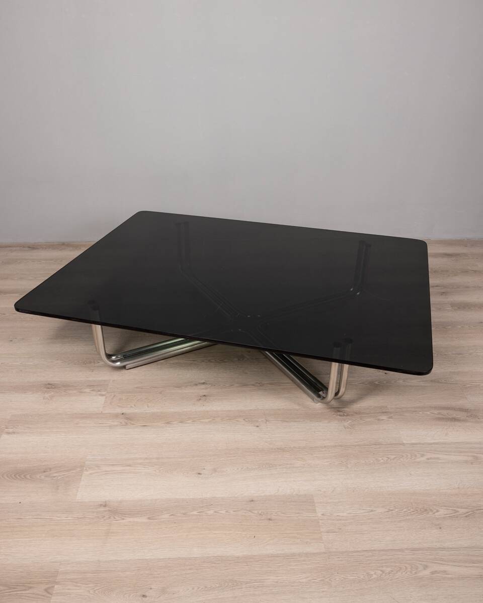 Table en verre vintage des années 60 mod. 784 design G.Frattini pour Cassina