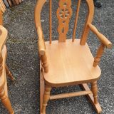 2 solid wood children's armchairs