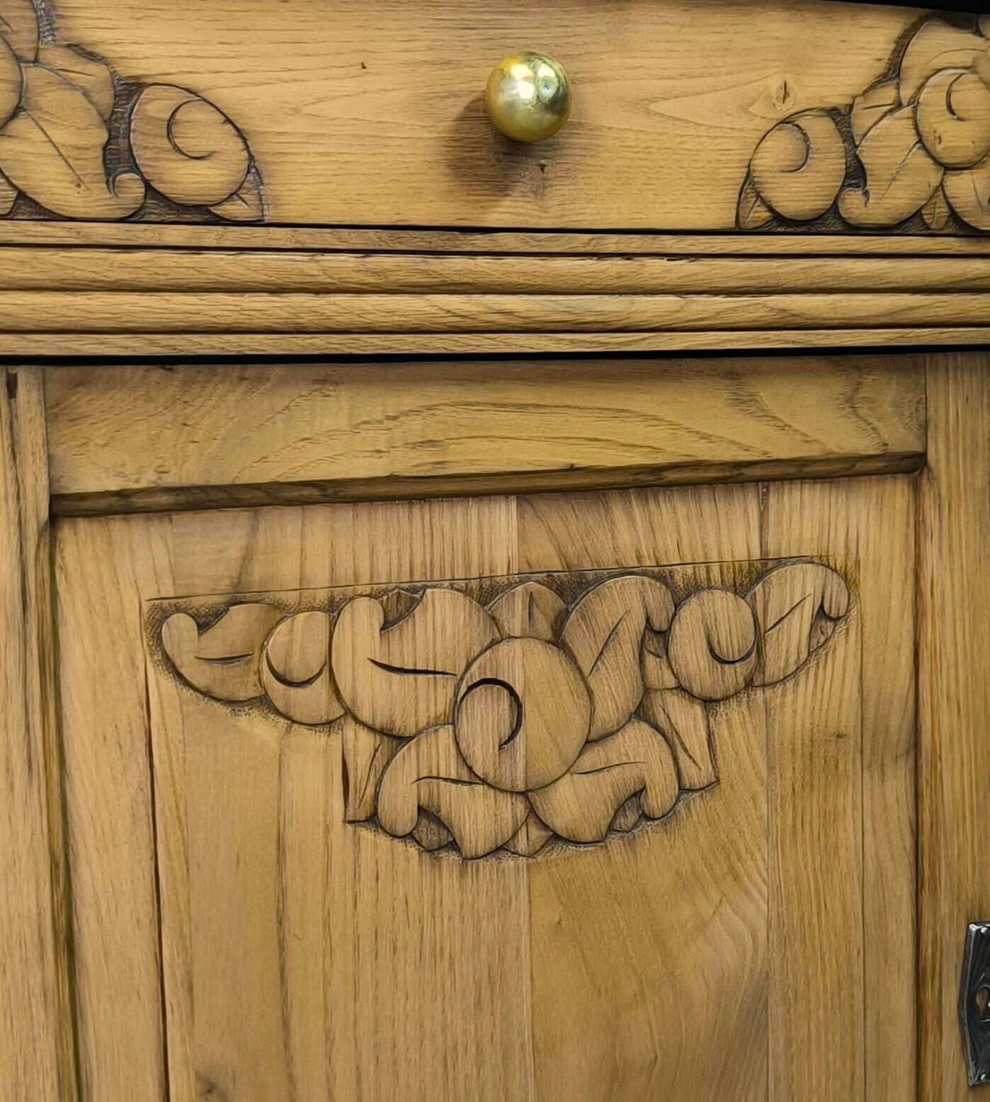 Vintage Art Deco wooden Parisian sideboard.