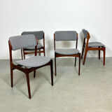 Danish mid-century palisander dining chair model 49 by erik buch for o.d. mobler, 1960s