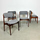 4 chaises de salle à manger danoise du milieu du siècle modèle 49 par Erik Buch pour O.D. Mobler, années 1960