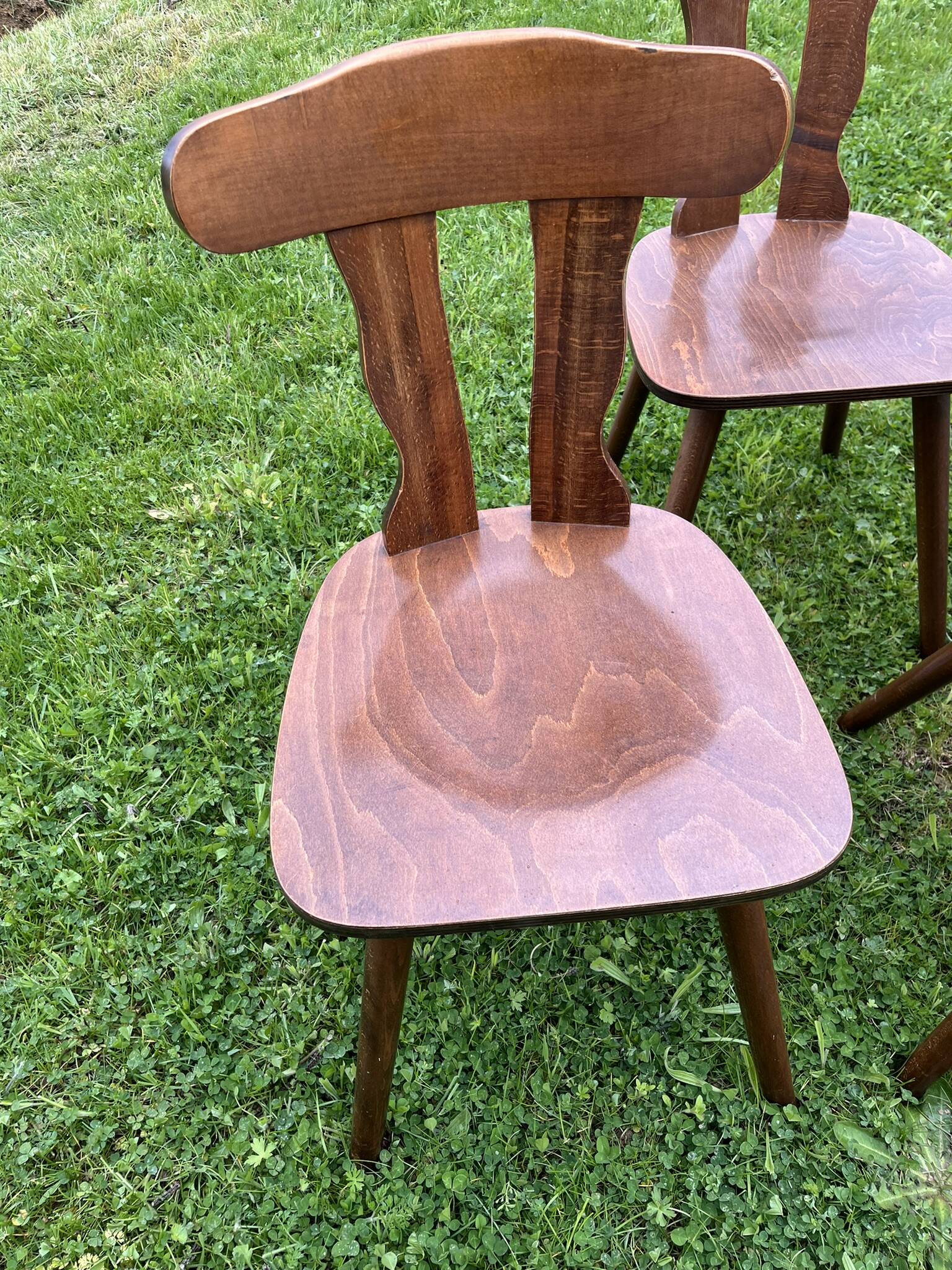 Set of 4 1960s Brutalist Style Bistro Chairs