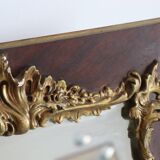 Miroir doré en bois et stuc ancien