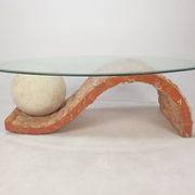 Table basse en pierre fossile de Magnussen Ponte, années 1980