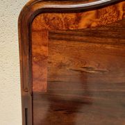 Solid walnut bed with very old walnut burl.