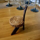 Chaise scultural brutaliste vintage 1950