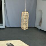 Small lantern-shaped rattan suspension H35 D15