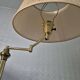 Vintage articulated lamp in gilded brass
