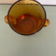 Amber bubbled glass ice bucket