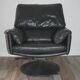 Fauteuil et ottoman cuir Leolux par Axel van Enthoven