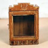 Wall display case - old Burmese teak clock box