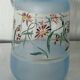 Carafe in painted ewer glass and lightly enamell the end 19 eme