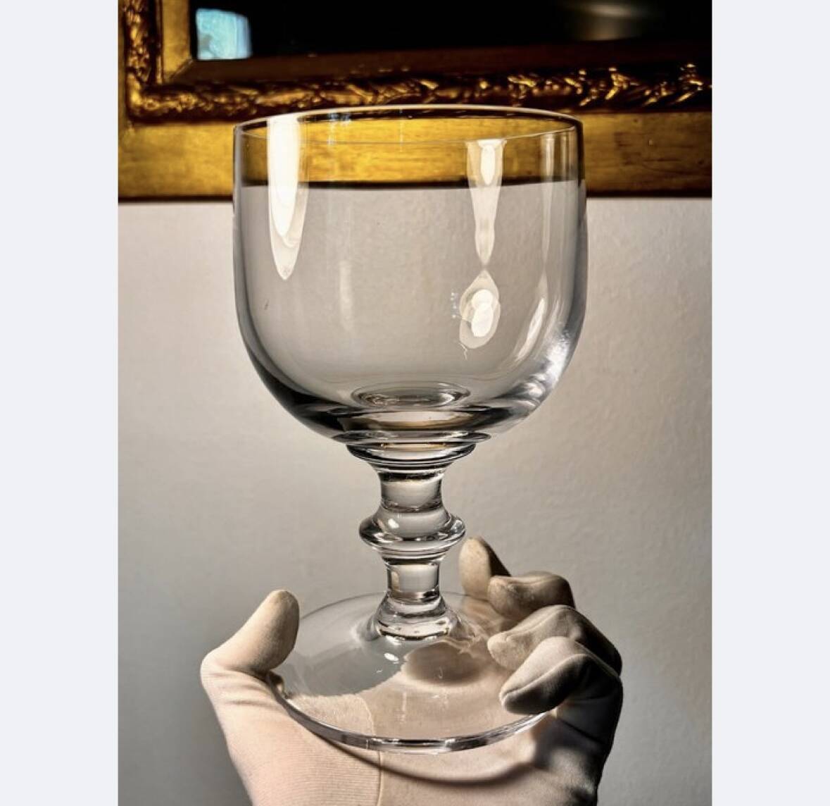 Large crystal beer or dessert glasses, 2 heights