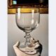 Large crystal beer or dessert glasses, 2 heights