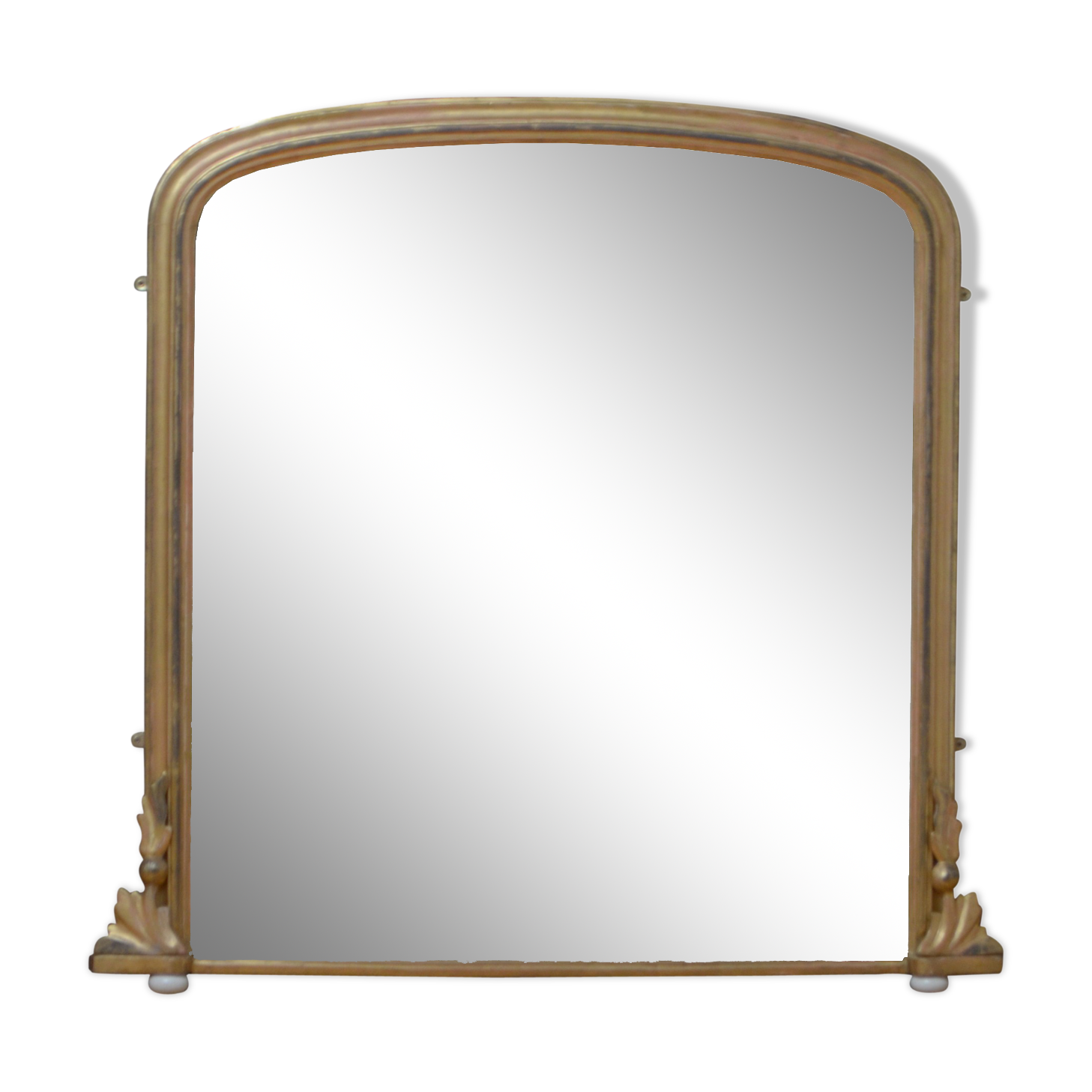 Victorian Giltwood Overmatel Mirror