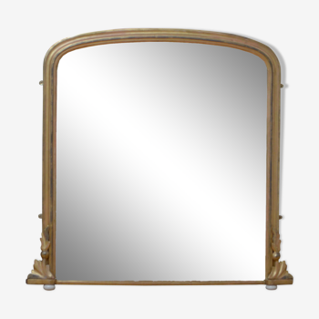 Victorian Giltwood Overmatel Mirror