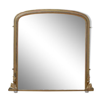 Victorian Giltwood Overmatel Mirror