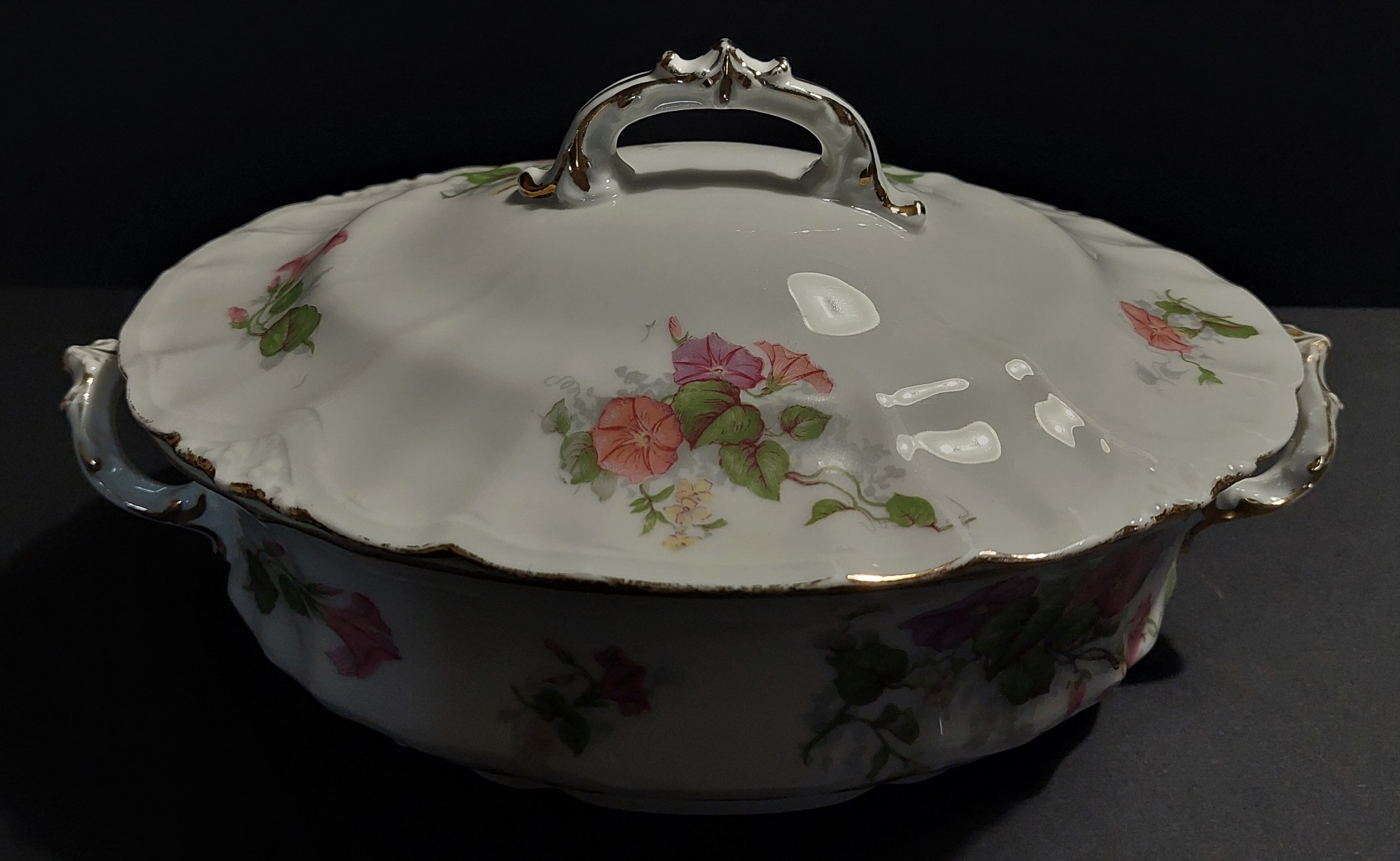 Vegetable soup tureen porcelain Limoges early twentieth century