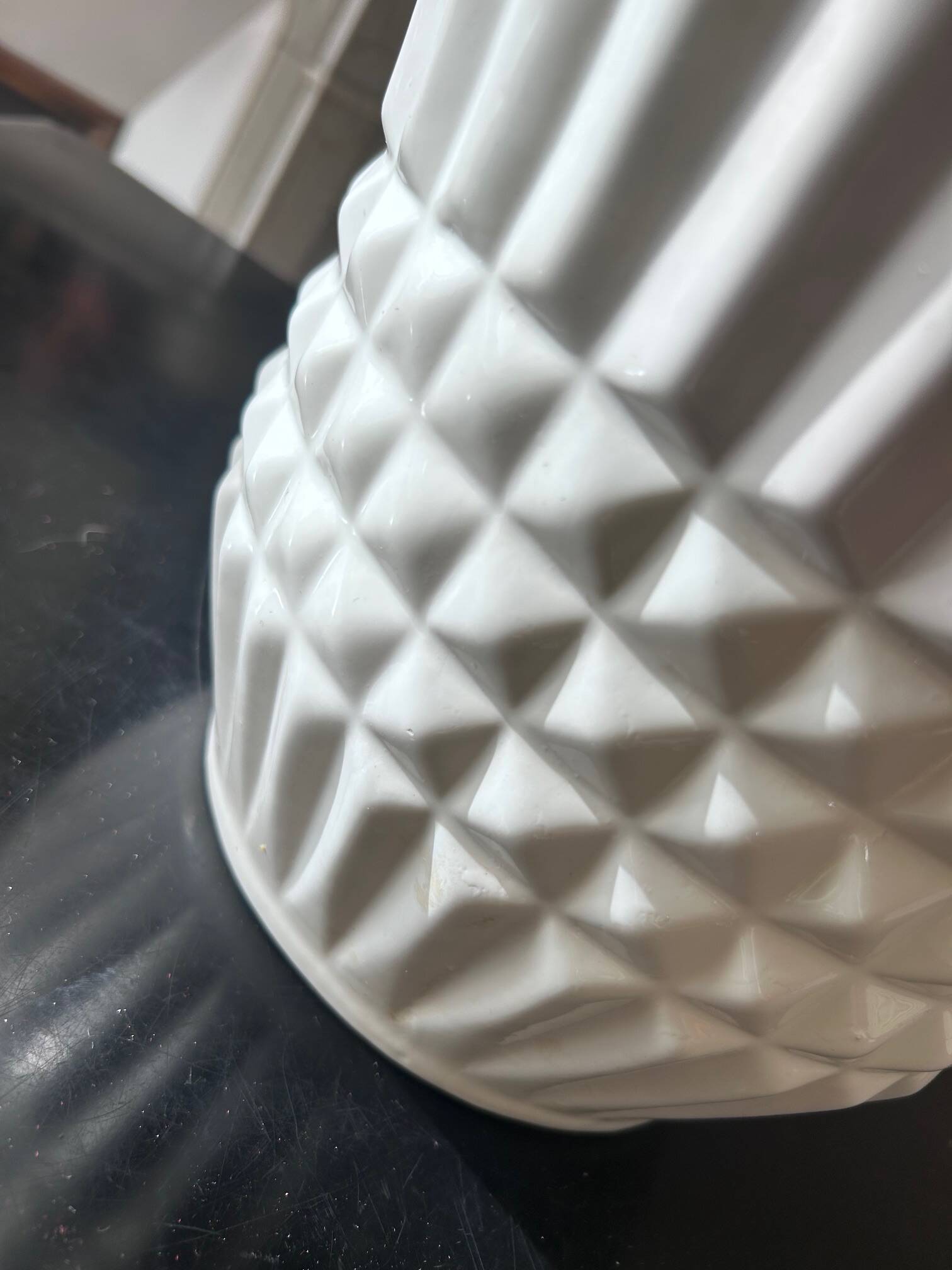 large white earthenware planter