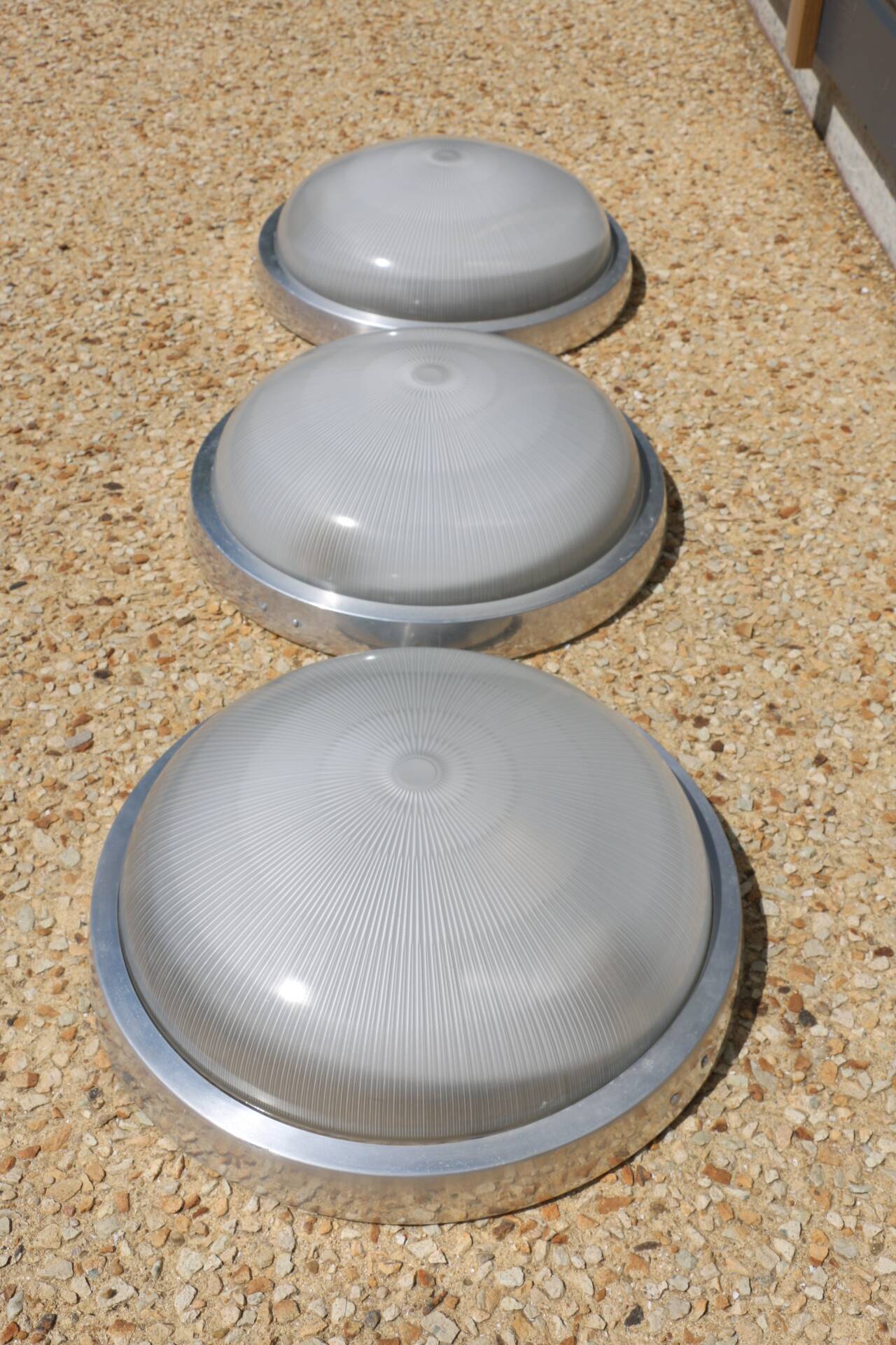 Applique, plafonnier en verre holophane XXL