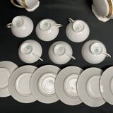 Art déco, service à café 9 pièces porcelaine Limoges vers 1930