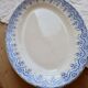 Antique oval plate, ironstone Boch La Louvière Clara.