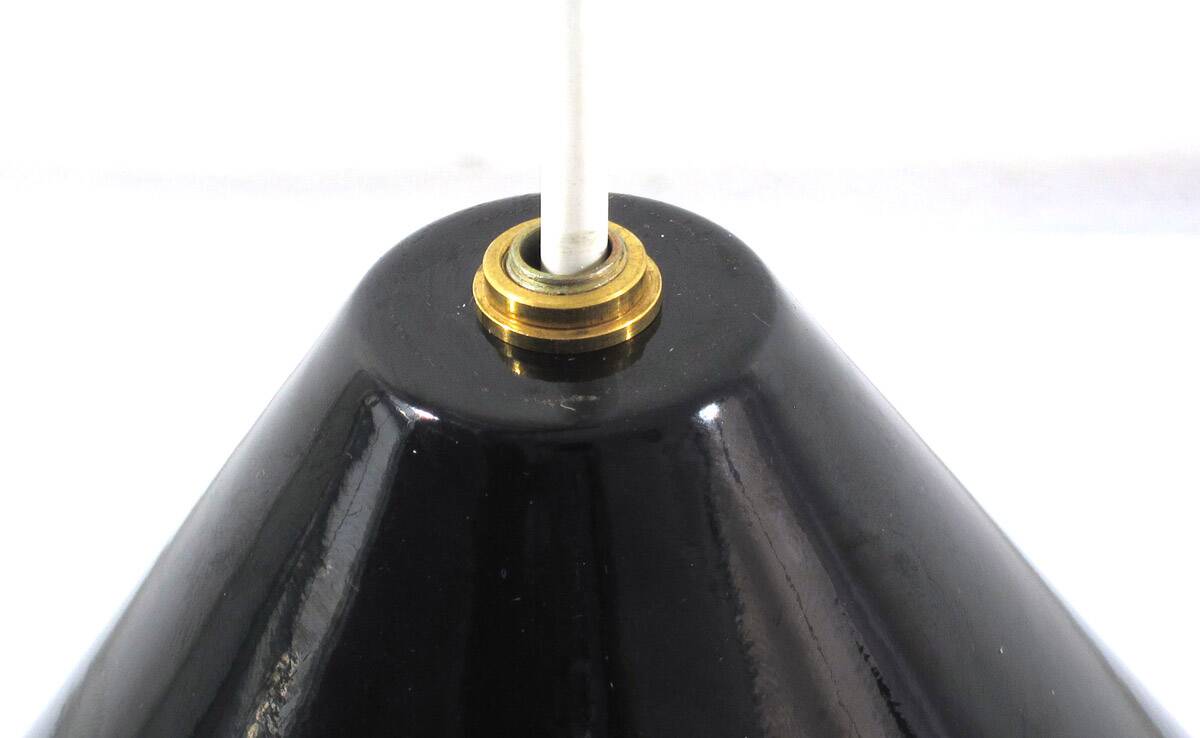 Arne Jacobsen Poulsen black 1960s billiard pendant