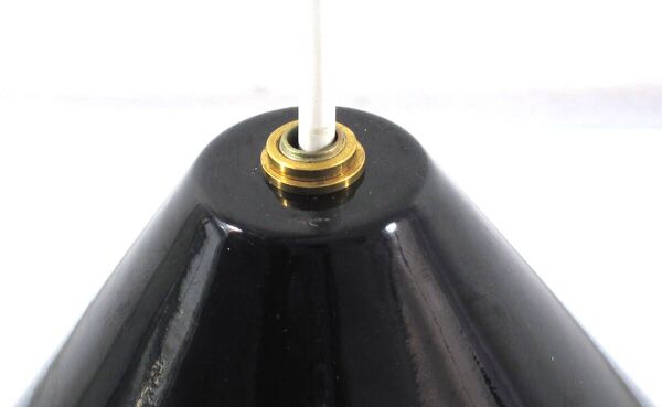 Pendentif de billard noir Arne Jacobsen Poulsen des années 1960