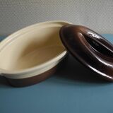 Old Emile Henry terrine dish vintage French earthenware dish