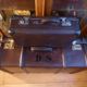 Duo of vintage dark brown suitcases "Mother Big and her little chaperone"