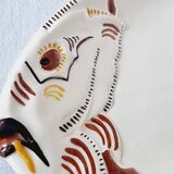 Impressive fish service 12 plates and 1 ceramic tray Author Quimper 1970s.