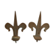 cast iron fleurs-de-lis (pair)