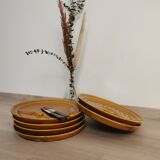 6 Gien ceramic flat plates