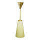 Mid-century pendant lamp in glass and brass, 1950s