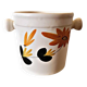 Ice bucket, ceramic ice cubes from Poteries du Marais, flower design.
