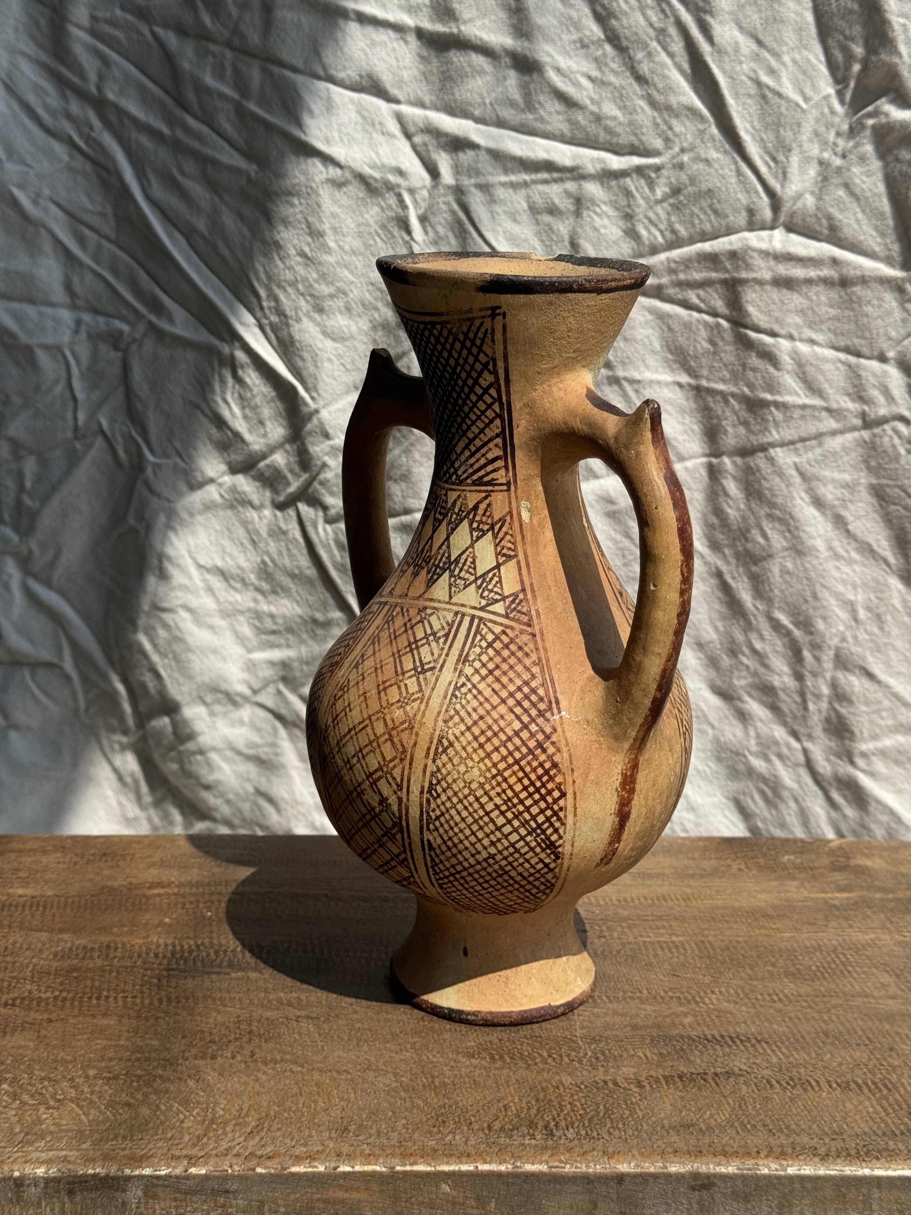 Decorative vase in the shape of an antique style amphora H27
