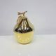 "Pear" ice bucket, gold-colored, gold-finished material, designed by H. Tur